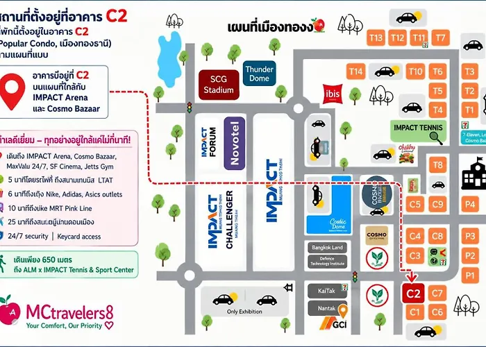 Апартаменты Cozy 2br Near Impact Arena, Ltat- Wifi Washer Near Dmk At C2 *